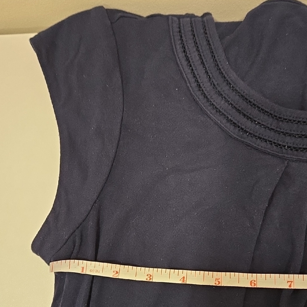 Daniel Rainn Dark Blue Short Sleeve Top - Picture 12 of 14